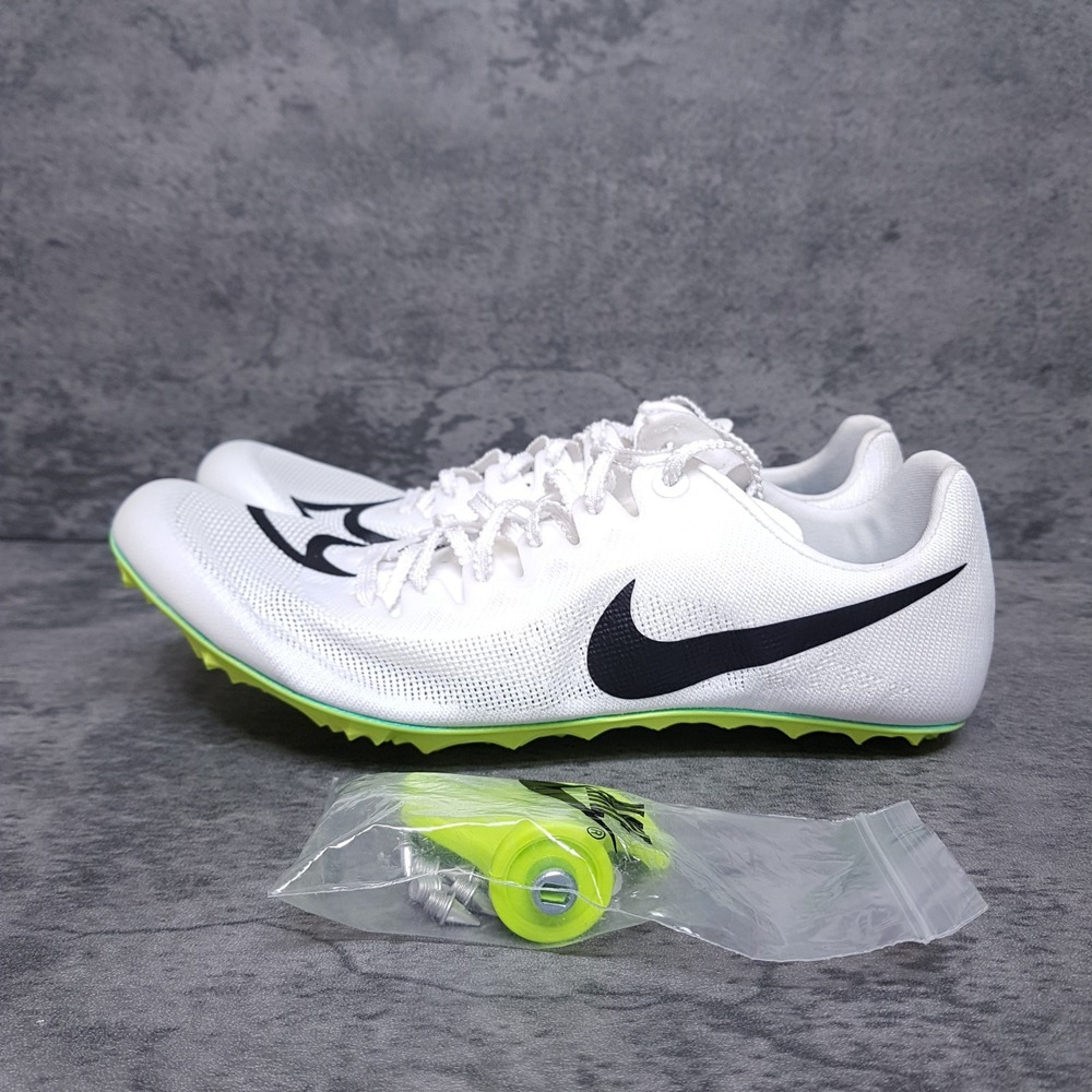 NIKE Zoom Ja Fly 4 Track & Field Sprint Spikes Shoes Mens 10 White Green